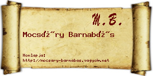Mocsáry Barnabás névjegykártya